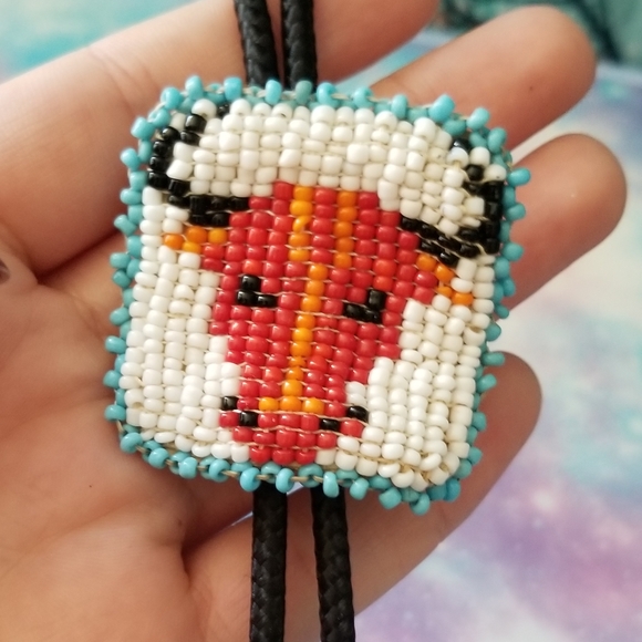 Vintage Seed Bead Bolo - Picture 2 of 4